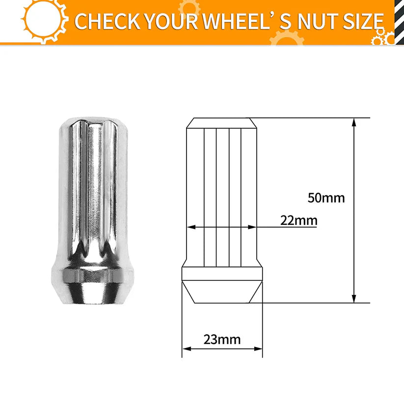 Kit tuercas de seguridad M14x1.5 Silver