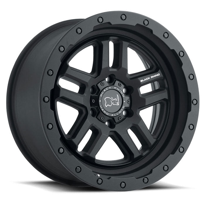 BLACK RHINO BARSTOW TEXTURED MATTE BLACK 18X9.5