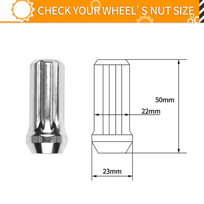 Kit tuercas de seguridad M14x1.5 Silver