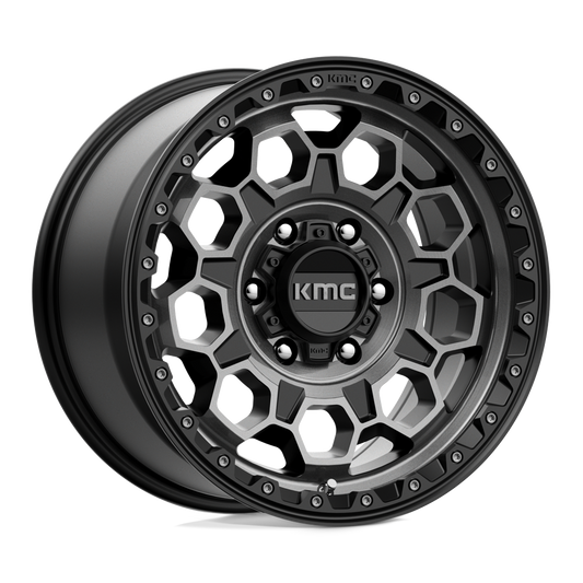 KMC - TREK SATIN BLACK WITH GRAY TINT  17X9.0 6X139.7 ET 0