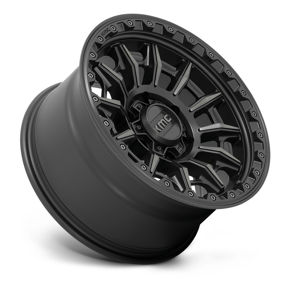 KMC - CARNAGE SATIN BLACK W/ GRAY TINT KM547 17X9.0 6X139.7 ET 0