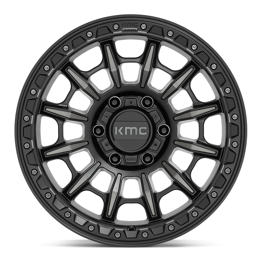 KMC - CARNAGE SATIN BLACK W/ GRAY TINT KM547 17X9.0 6X139.7 ET 0
