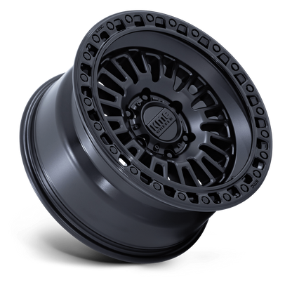 KMC - AZTEC MATTE BLACK W/ GLASS BLACK LIP 17X8.5 6X139.7 ET 0