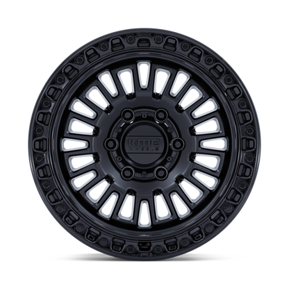 KMC - AZTEC MATTE BLACK W/ GLASS BLACK LIP 17X8.5 6X139.7 ET 0