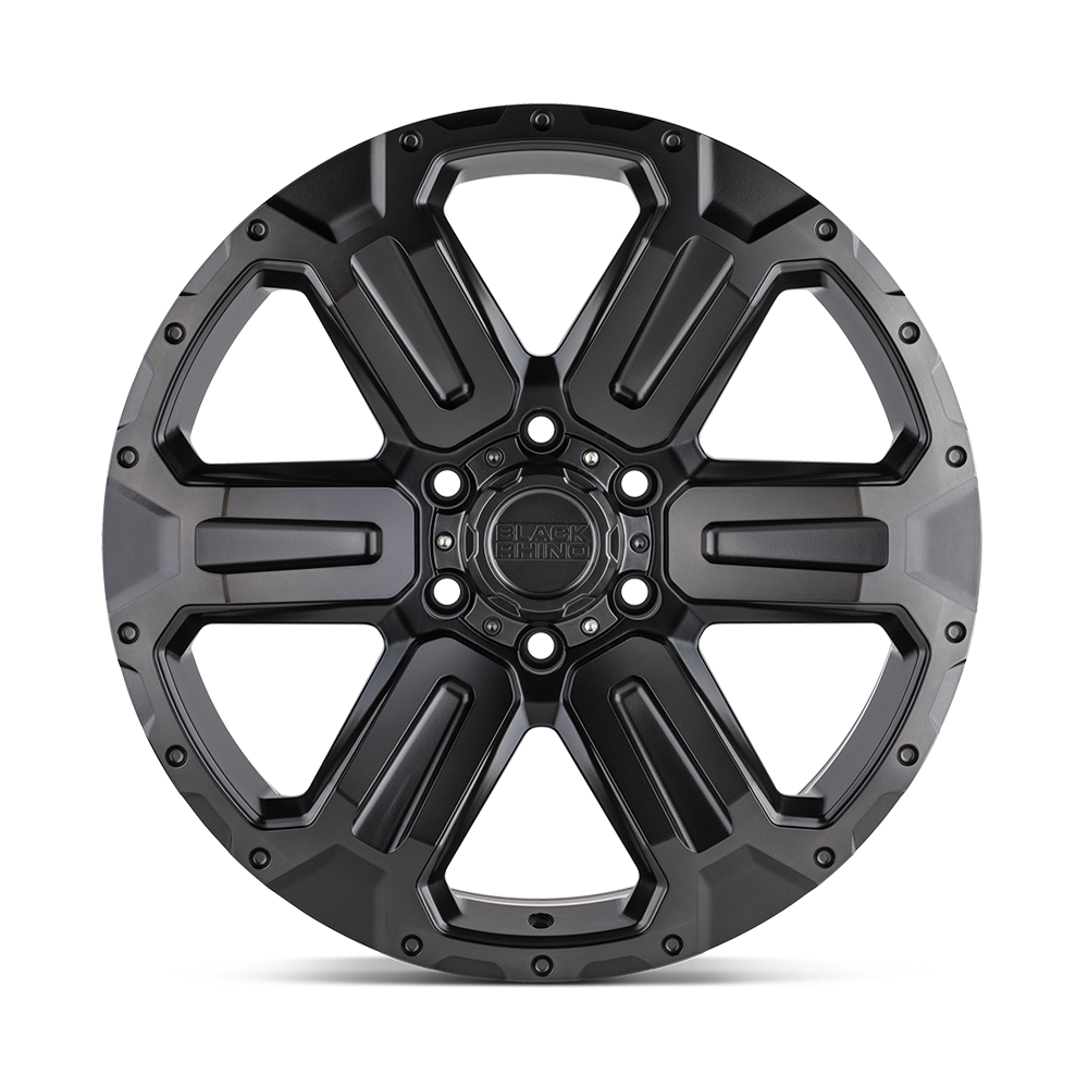 BLACK RHINO WANAKA MATTE GUNMETAL W/BRUSHE 17X8.5 6X139.7