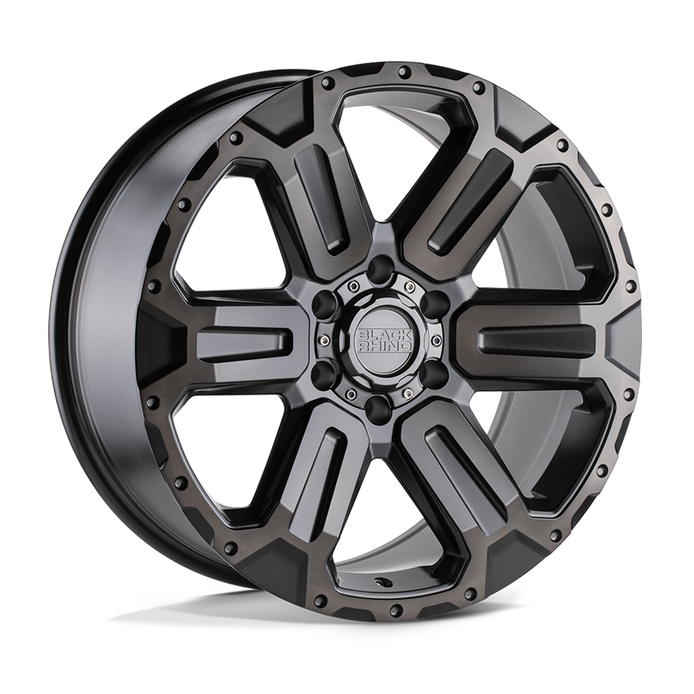 BLACK RHINO WANAKA MATTE GUNMETAL W/BRUSHE 17X8.5 6X139.7
