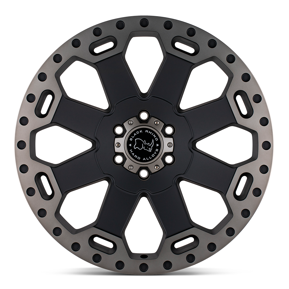 BLACK RHINO WARLORD  MATTE BLACK W/MACHIN 17x9.0 6X139.7