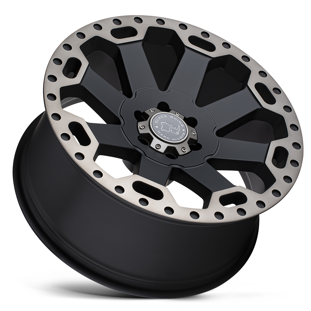 BLACK RHINO WARLORD  MATTE BLACK W/MACHIN 17x9.0 6X139.7