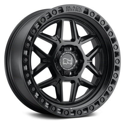 BLACK RHINO KELSO MATTE BLACK W/BLACK BOLTS 20X9.0 6X135