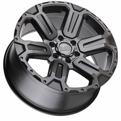 BLACK RHINO WANAKA MATTE GUNMETAL W/BRUSHE 17X8.5 6X139.7