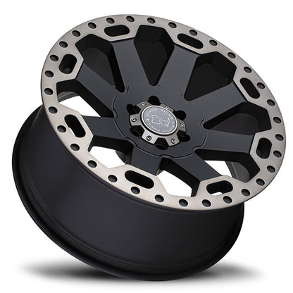 BLACK RHINO - WARLORD MATTE BLACK W/MACHINE 17x9.0 6X135
