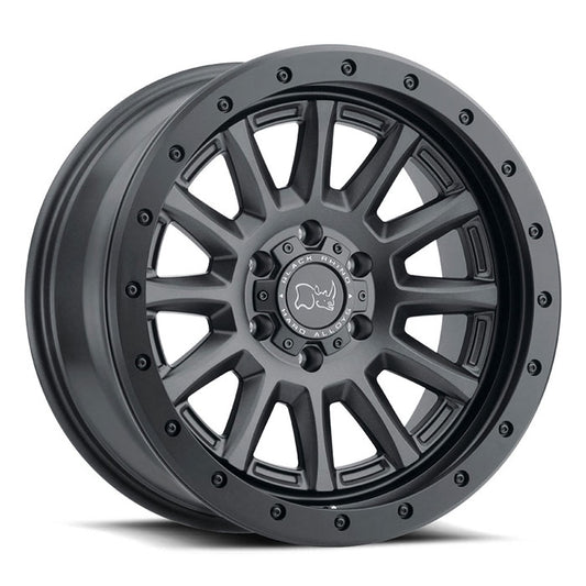Black Rhino Dugger 17x8.5 5x114.3 Gun Black W/Black Rock Guard