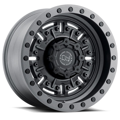 BLACK RHINO ABRAMS TEXTURED MATTE GUNMETAL 17x8.5 6x114.3