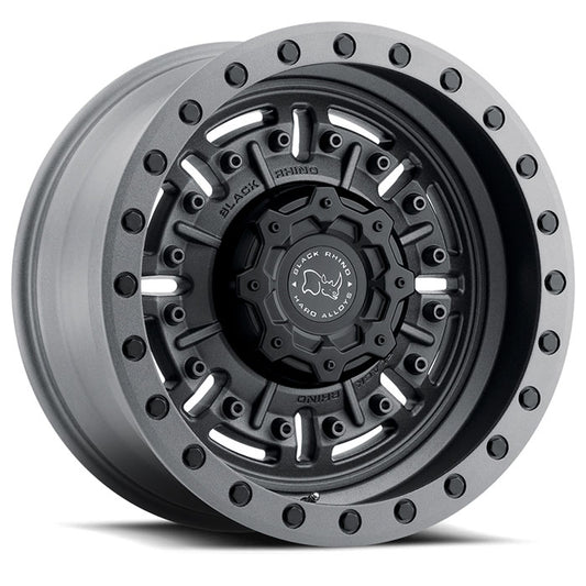 BLACK RHINO ABRAMS TEXTURED MATTE GUNMETAL 17x8.5 6x114.3