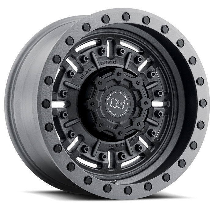 BLACK RHINO ABRAMS TEXTURED MATTE GUNMETAL 20X9.5