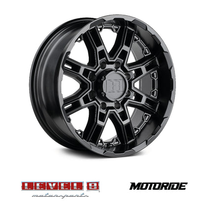 Level 8 Slingshot Matte Black 20X9.0 6x135